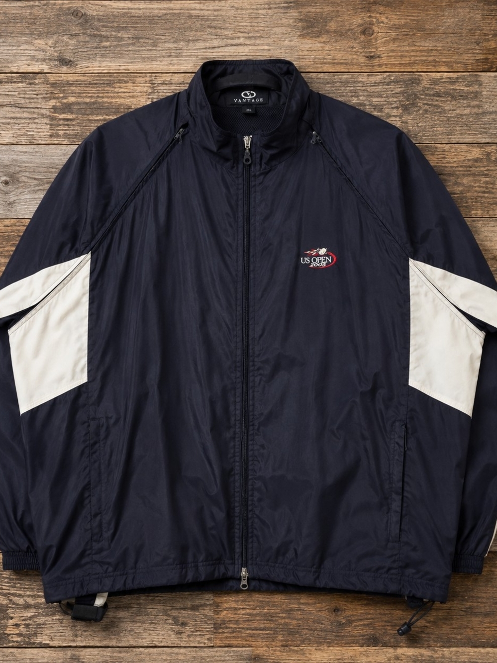 US Open Navy Windbreaker with White Panels